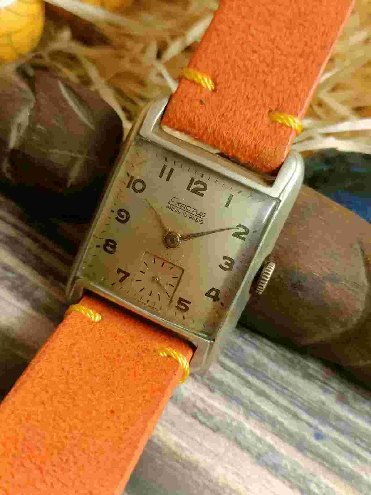 EXACTUS ANCRE 15 RUBIS ANTIMEGNATIC WINDING SUB SECOND SWISS MEN'S