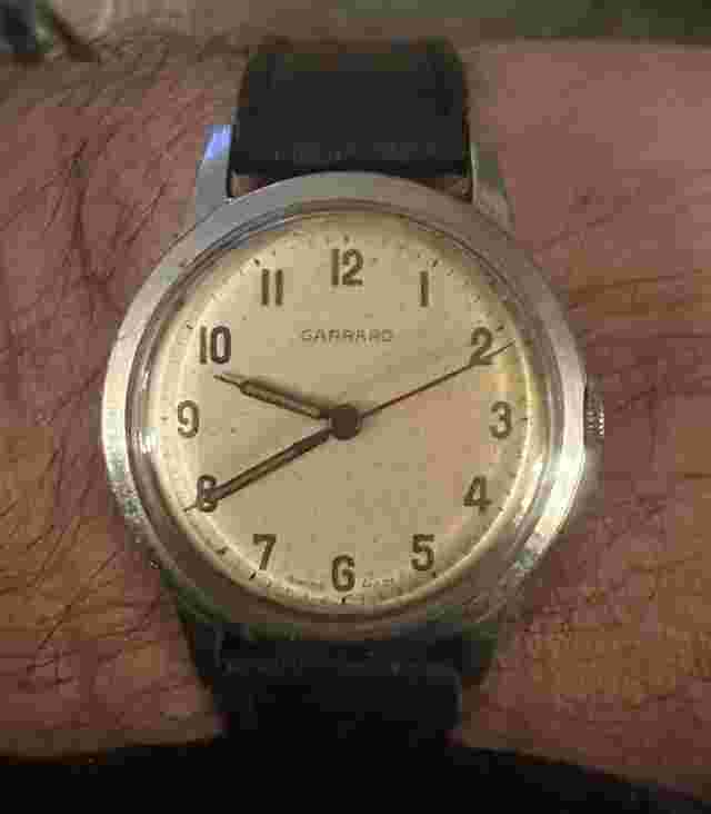 Vintage Garrard Rare Mechanical 17 Jewels Chrome 1960s GWO  Swiss Men’s Watch