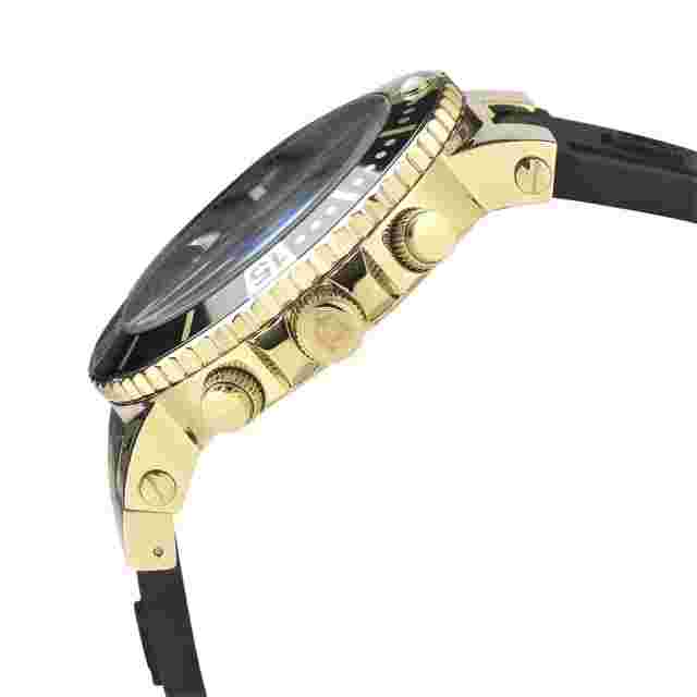 Giorgio Milano Luxury Men’s Watch Gold Black Rubber Strap Water Resistance 10ATM