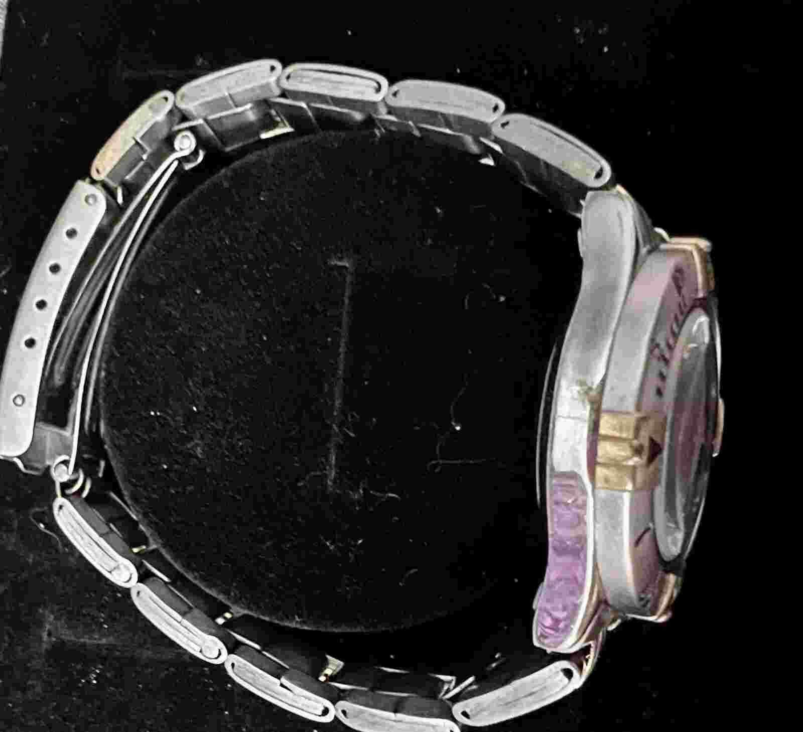 Acuet Mens Two Tone Watch Vintage Silver And Gold Tone Stainless Steel C2