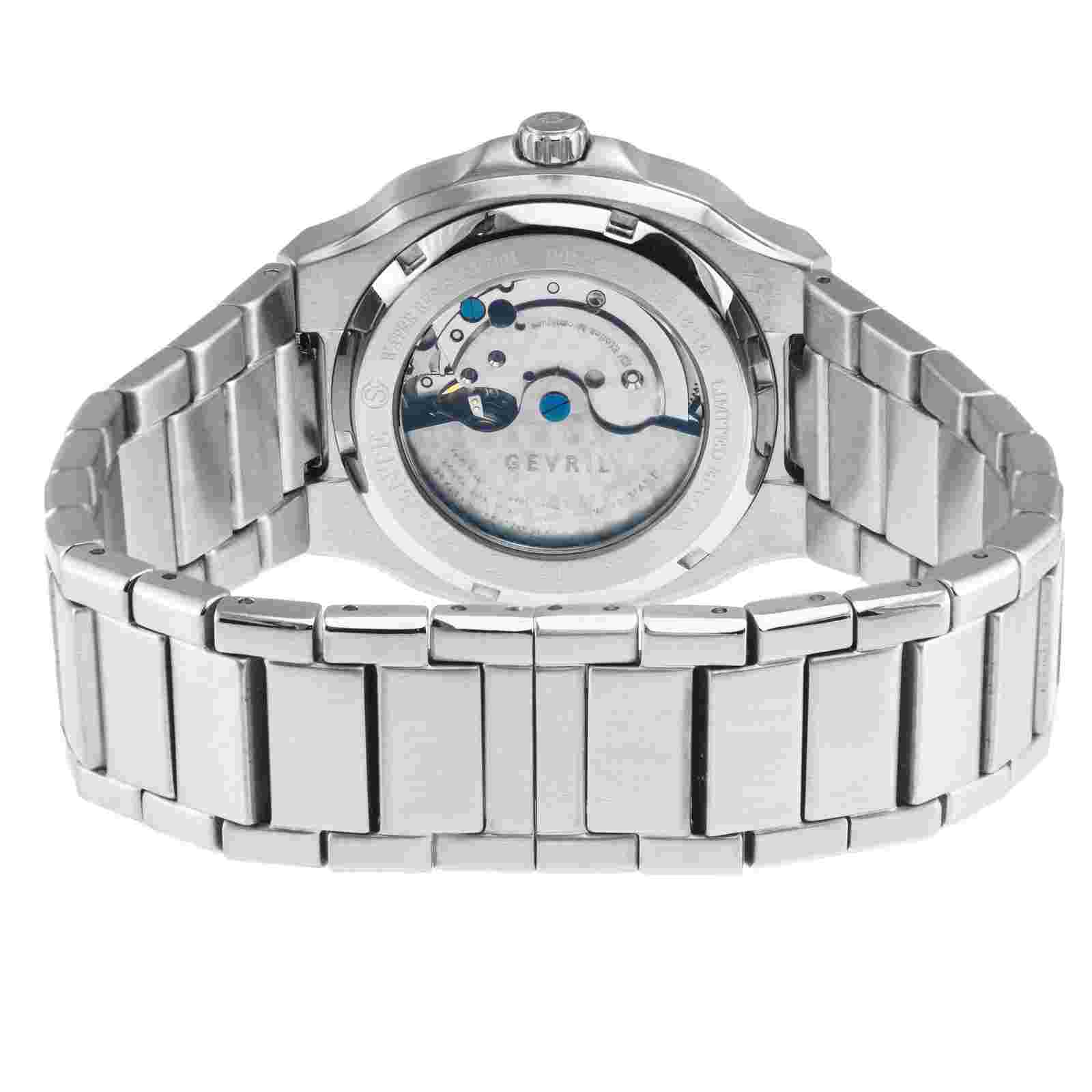 Gv2 By Gevril Men's 18114B Potente Swiss Automatic Orange Dial Steel Date Watch