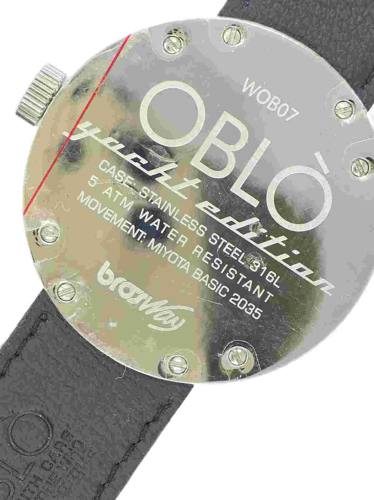 BROSWAY ITALIA OBLO YACHT EDITION QUARTZ STAINLESS WATCH * NEW with TAG WORKING