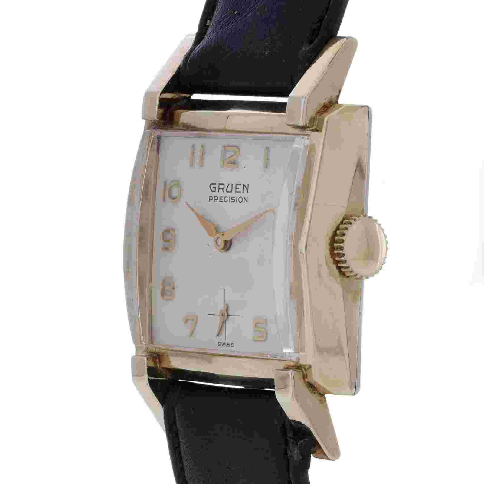 Vintage Gruen Precision 9kt Gold Manual Wristwatch.