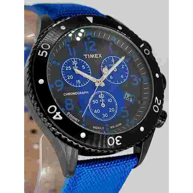 Rare Disney x Timex Chronograph Pre-Production Sample – Bold Blue & Black Design