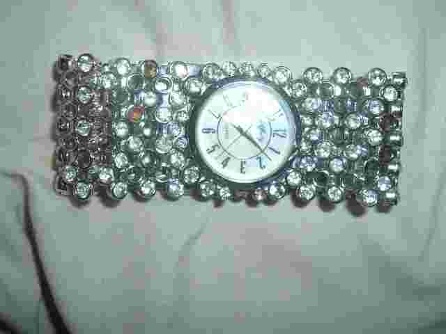 Affinity Diamond Crystals Quartz Women's Watch Sz. 7 1/4"