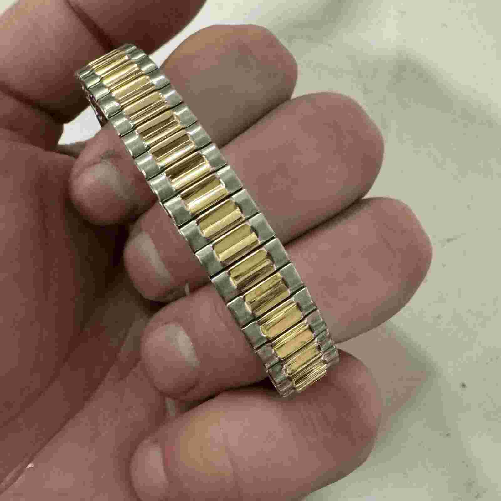 Bill Blass Watch Women Gold Tone Gold Silver Two Tone Band Untested - NL
