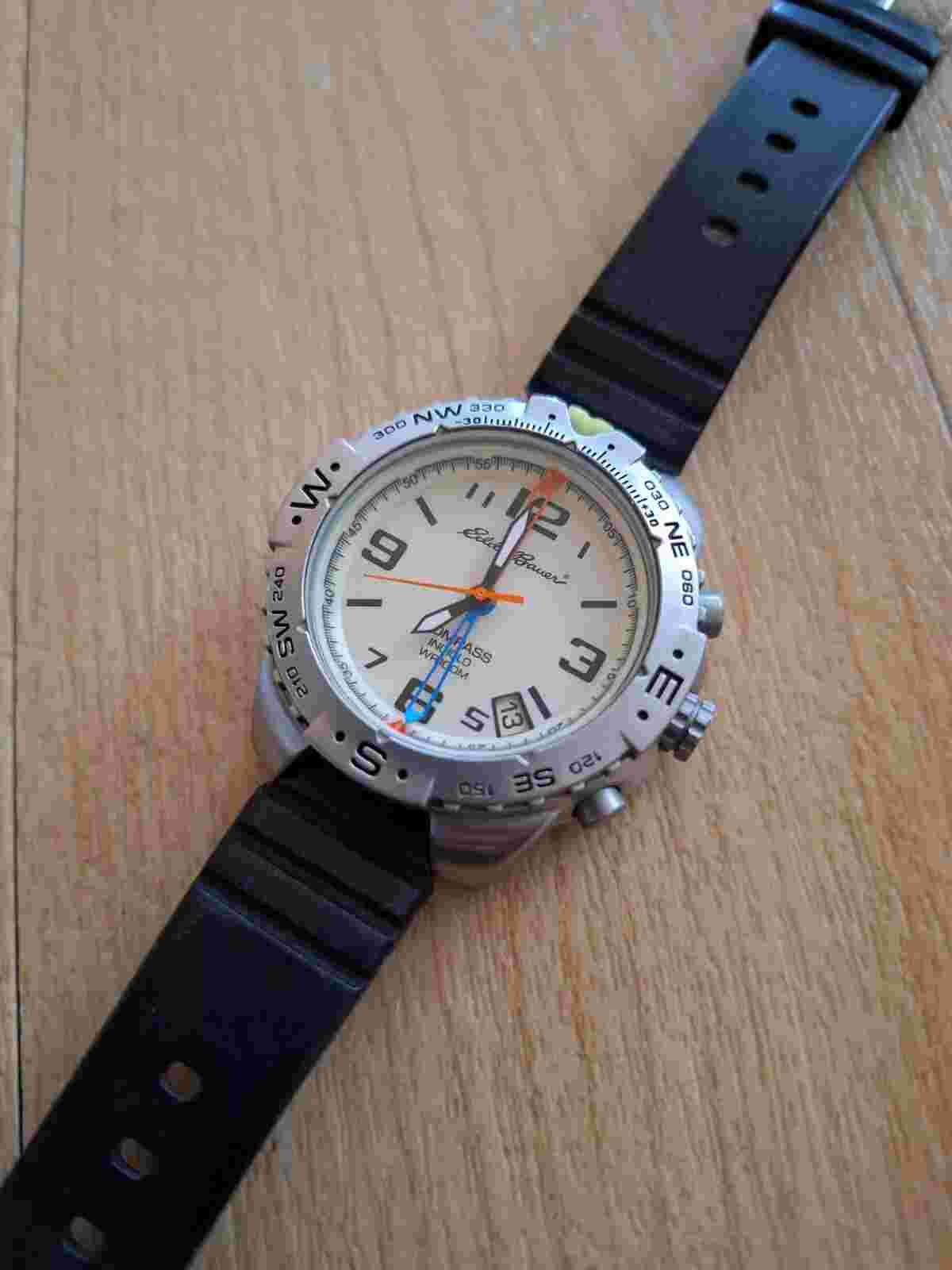 Eddie Bauer Edition Expedition WR100M Compass Indiglo Analog Watch