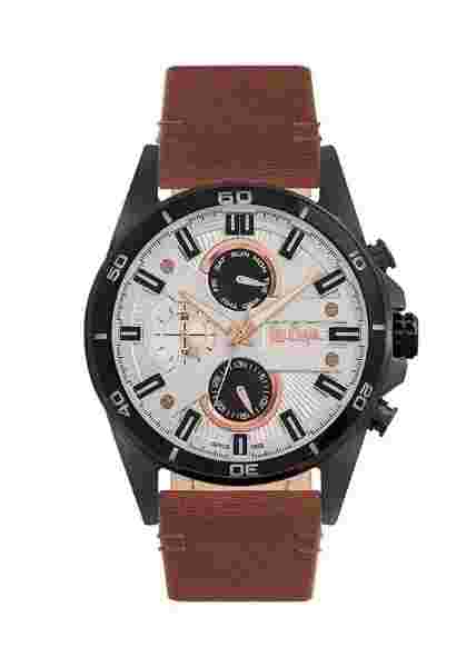Leecooper Watch LC06514.635 Men's Wrist Leather Band Multifunction Tag Date