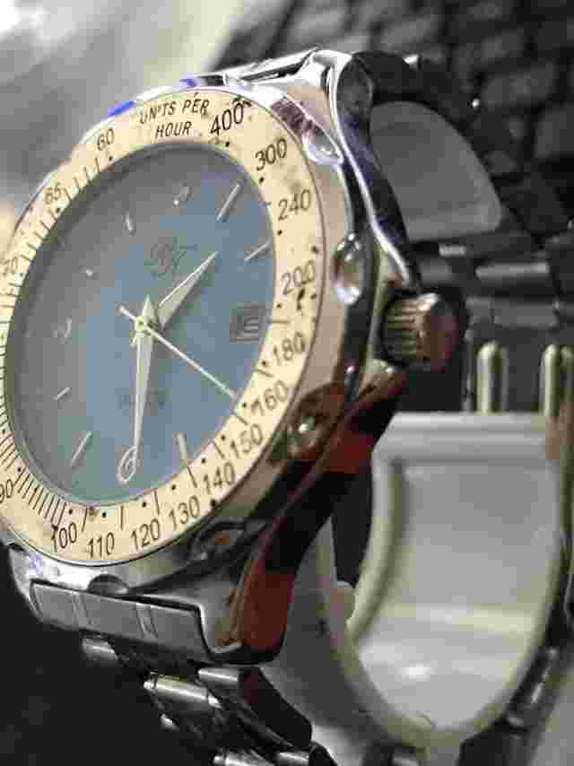 Paris Hilton 42mm Blue Diale Silver Tone Mens Quartz Watch - New Battery (#1401)