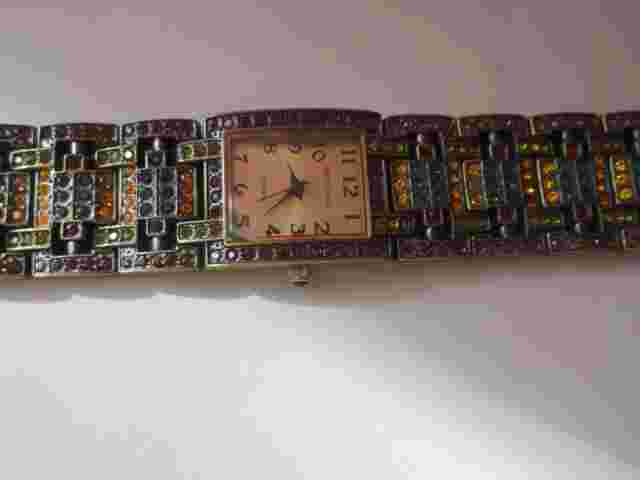 Gorgeous Ladys Bohemian Art Deco Heidi Daus Colors Crystal Bracelet Wrist Watch