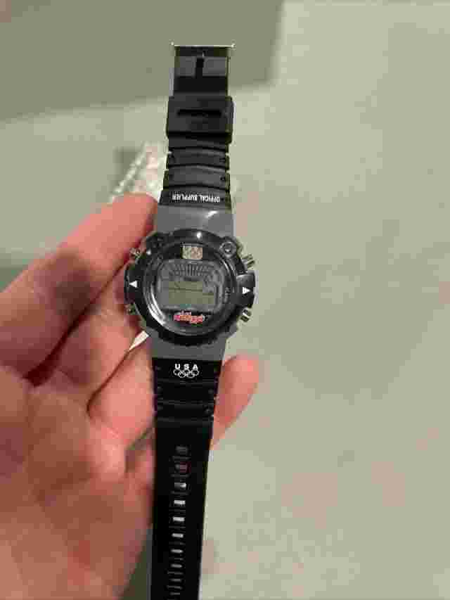Vintage Kelloggs LCD Chronograph Wrist Watch USA Olympics Promo mail away