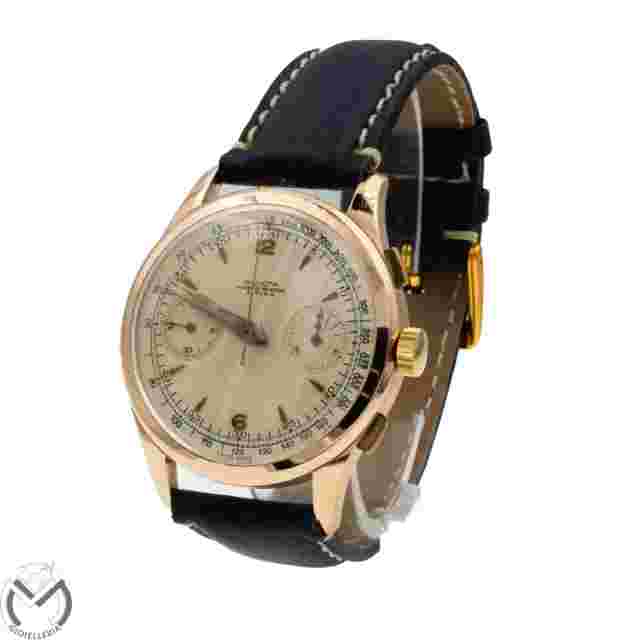 Invicta Chronograph Watch Valjoux 22 18K Gold Manual Wind Men's