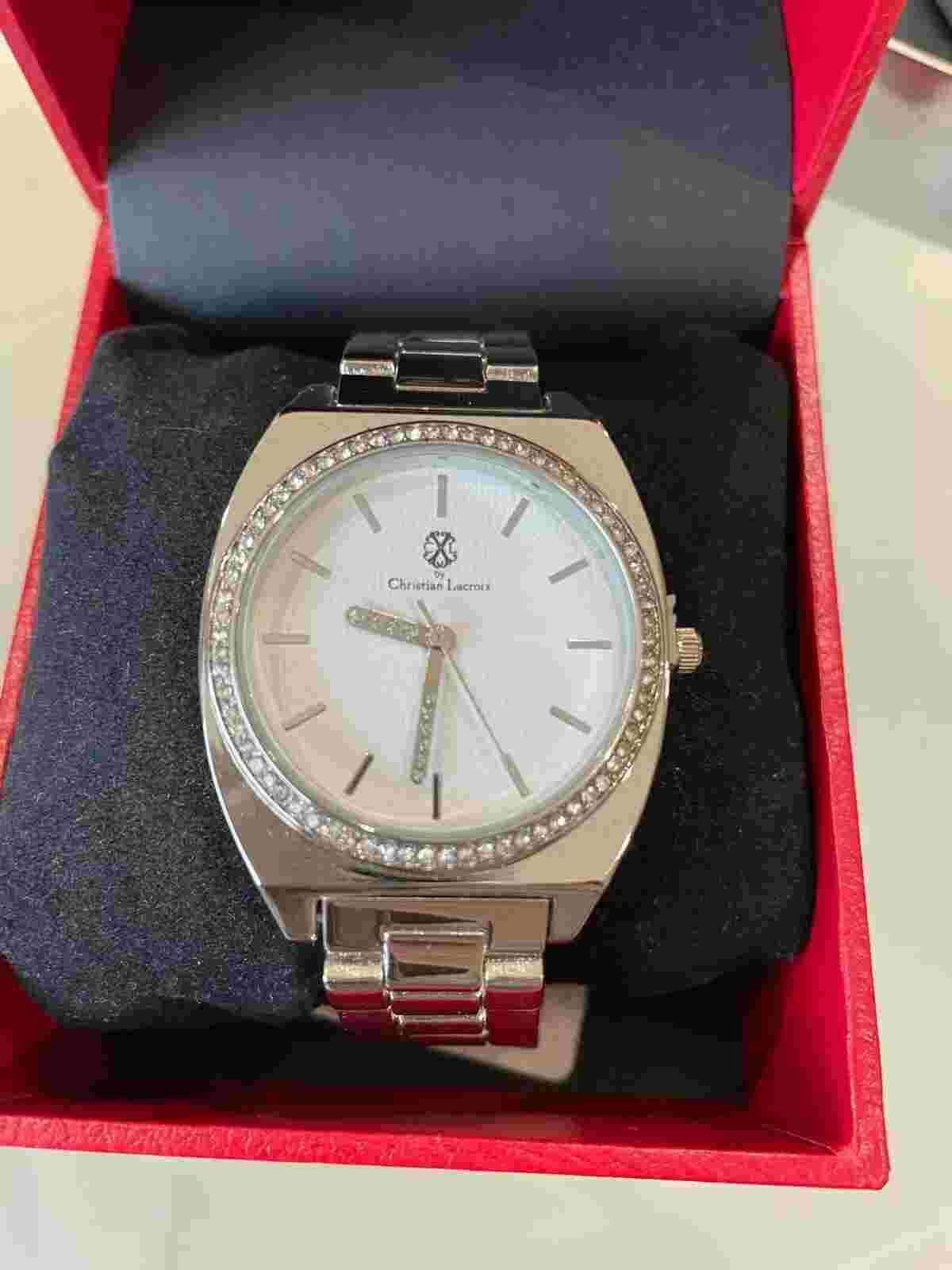 .BNIB Christian Lacroix Ladies Stainless Steel Watch with Crystals