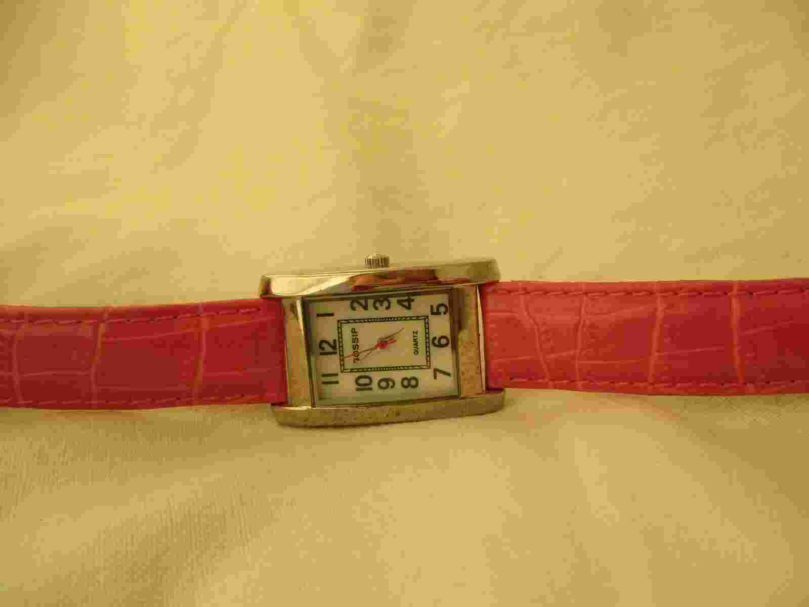 Gossip Pink & Silver Toned Wristwatch w/ Adjustable Buckle Band