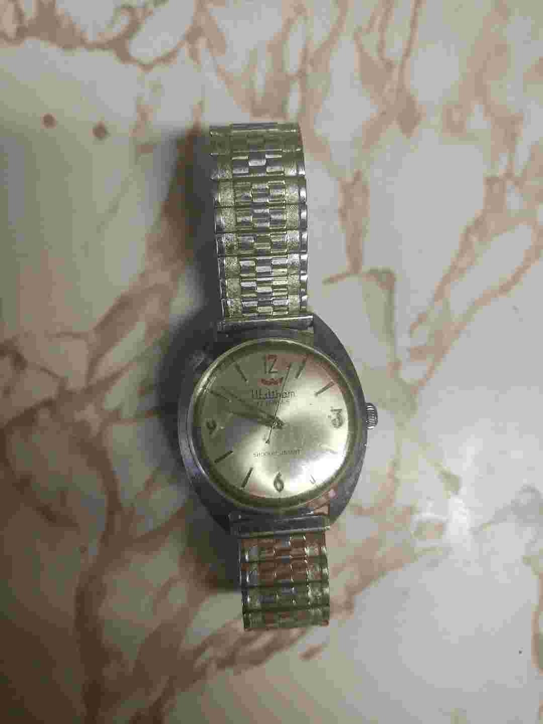VINTAGE SETH THOMAS ROCKSHELL MARK 1 MENS WATCH BOX PAPERS TAG Working Condition