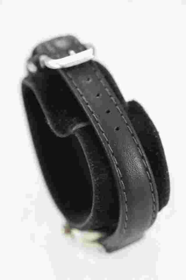 Eternity Women Watch Silver Stainless Steel WR Black Leather Batt White Quartz