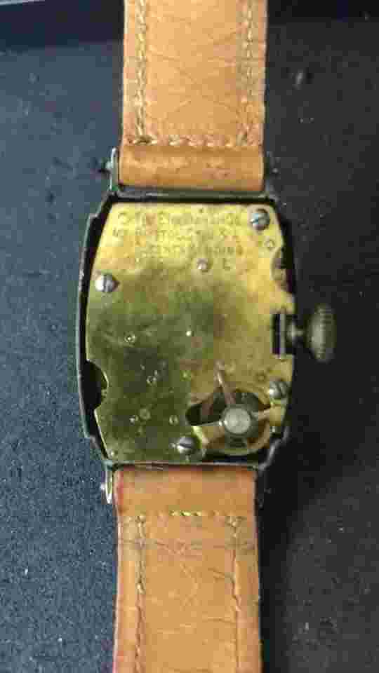 RARE SENTINEL 26mm Square Cream Dial 10K Rolled Gold Women Watch, Run (#1636)