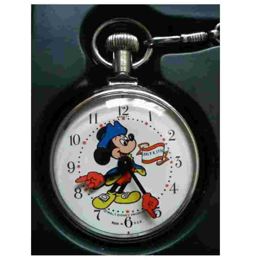 Bradley Walt Disney Mickey Mouse Dial 200th Anniv. Pocket Watch Made in USA