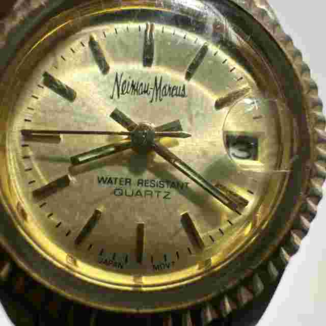 Neiman Marcus Watch Women's Dual-Toned Gold/Silver Link Band Analog Wristwatch