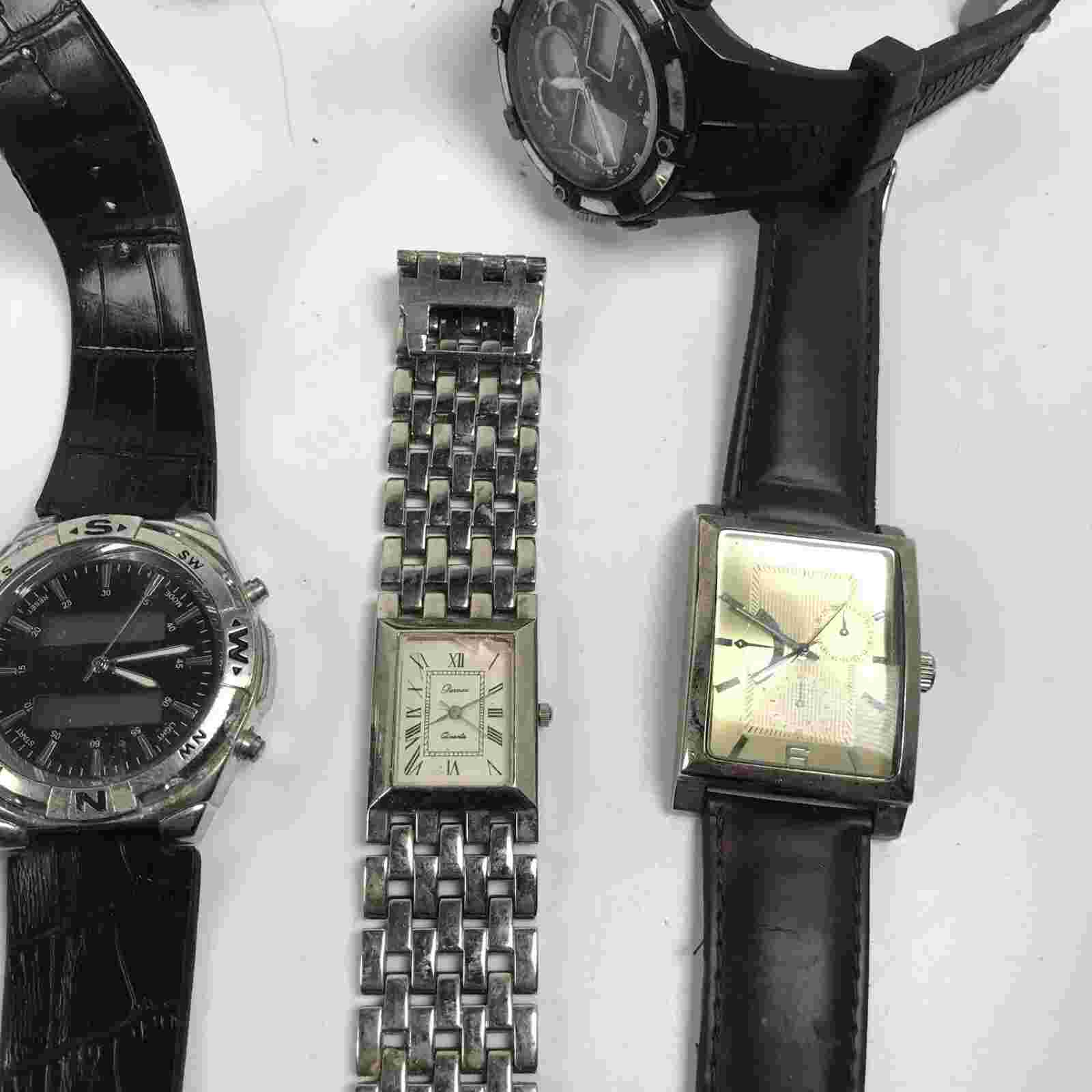 Lot Of 10 Wrist Watches Mens Womens Merona Pormex Stainless Digital Parts