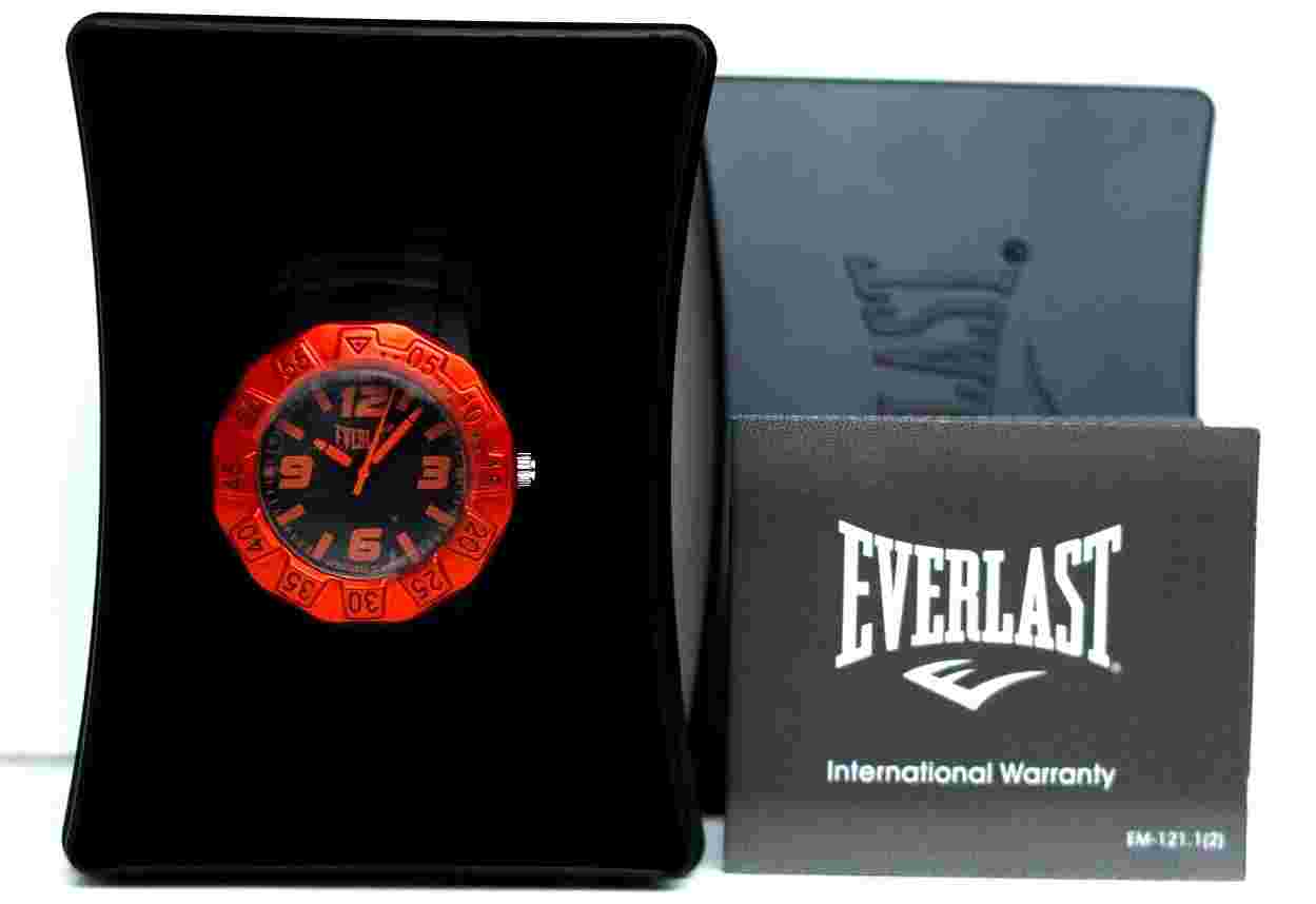 Everlast 33-218 Unisex Quartz Watch with Black Dial Analogue Display EV-218-002