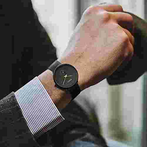 BUREI Watch Men Simple Stylish Brand Popular Lightweight VR002-3 Black