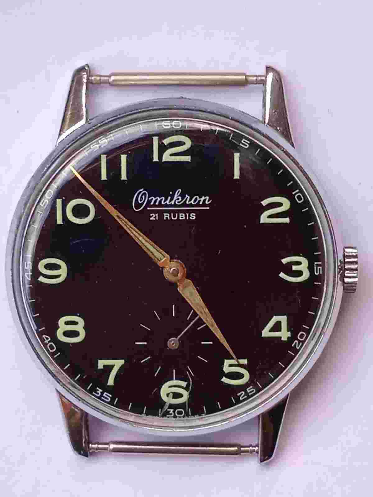 Rare Vintage OMIKRON 21 Rubis 1130 Swiss