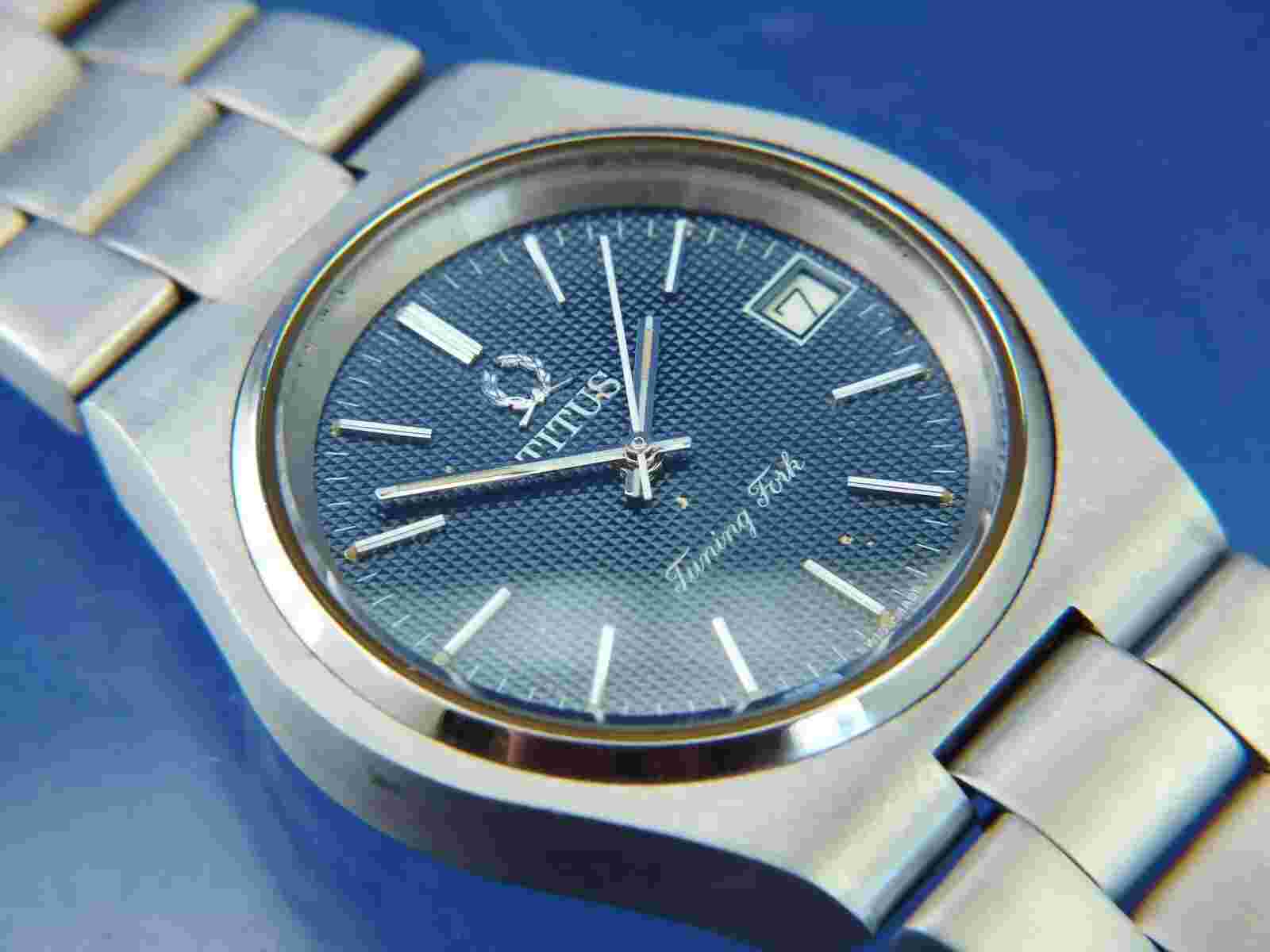 Titus Tuning Fork Electronic F300Hz Watch NOS Omega Ref 198.0044 Vintage 1970s