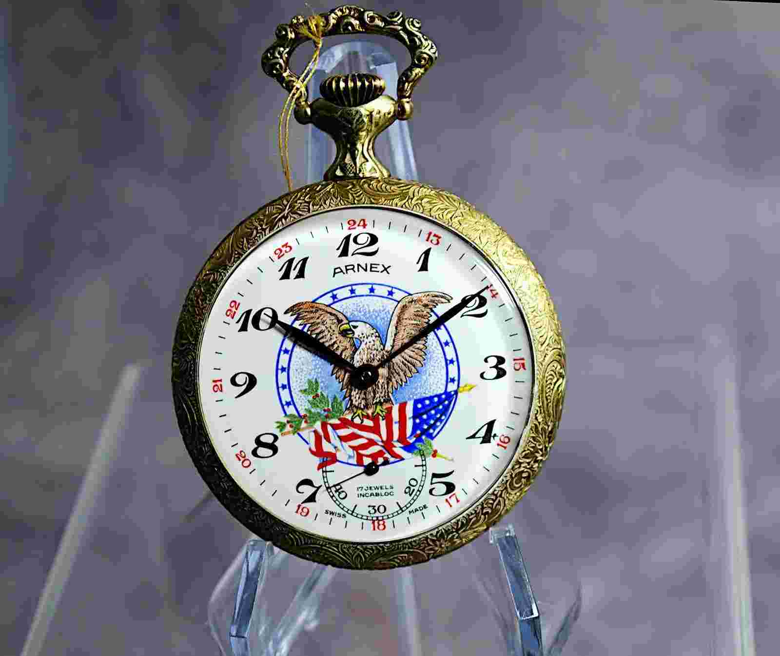 Franklin Roosevelt Memorial Pocket Watch Consequential President High Quality