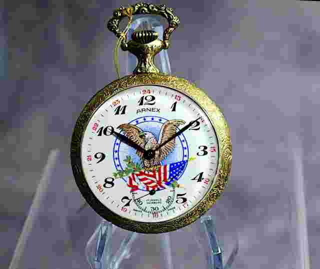 Franklin Roosevelt Memorial Pocket Watch Consequential President High Quality