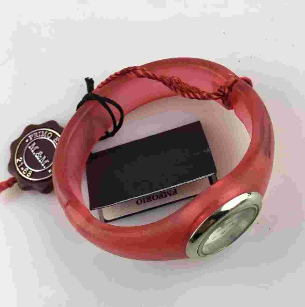 M&M Primo Emporio Quartz Watch For Women 26 Mm Red Rigid Bracelet Sport