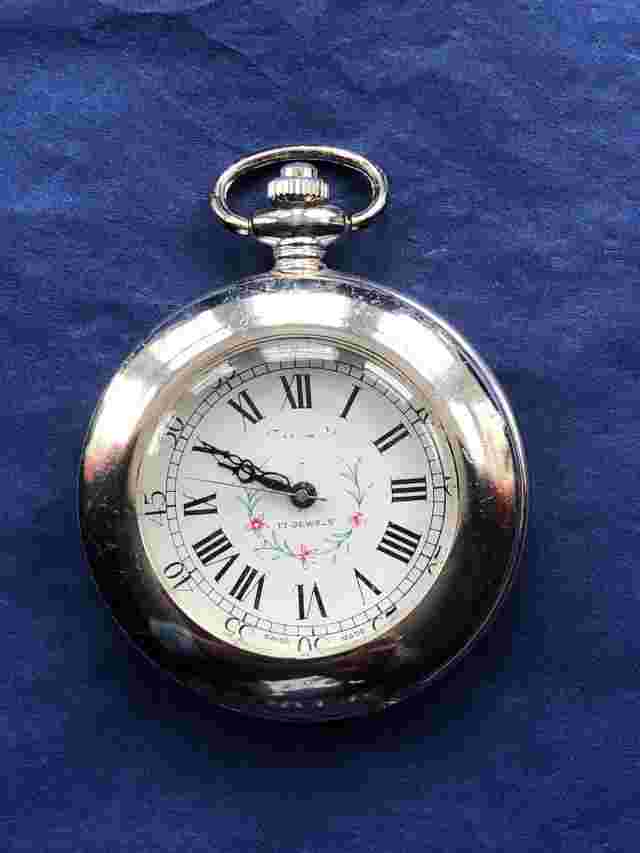 VTG Style Heritage Open Face/Back Pocket Watch  (Working)(I.100/AL1/26)