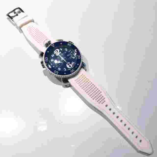 Gaga Milano Chrono Sports 45MM Quartz Men's Navy x White #QO00PZ