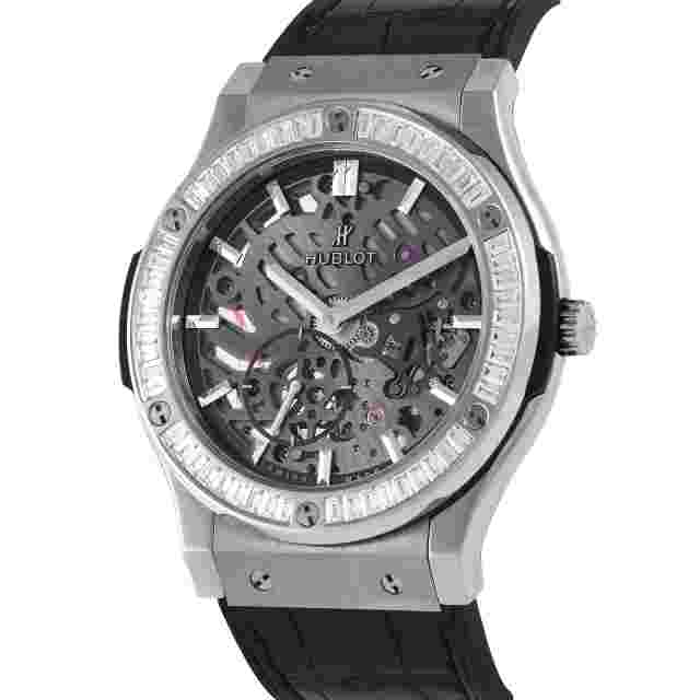 Hublot Classic Fusion Ultra-Thin Skeleton Diamond Bezel Watch 515.NX.0170.LR....