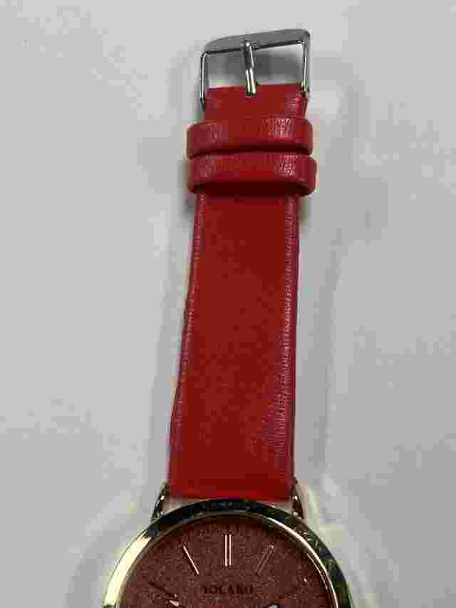 Yolako Sandstone Dial Red Band Quartz Ladies Watch