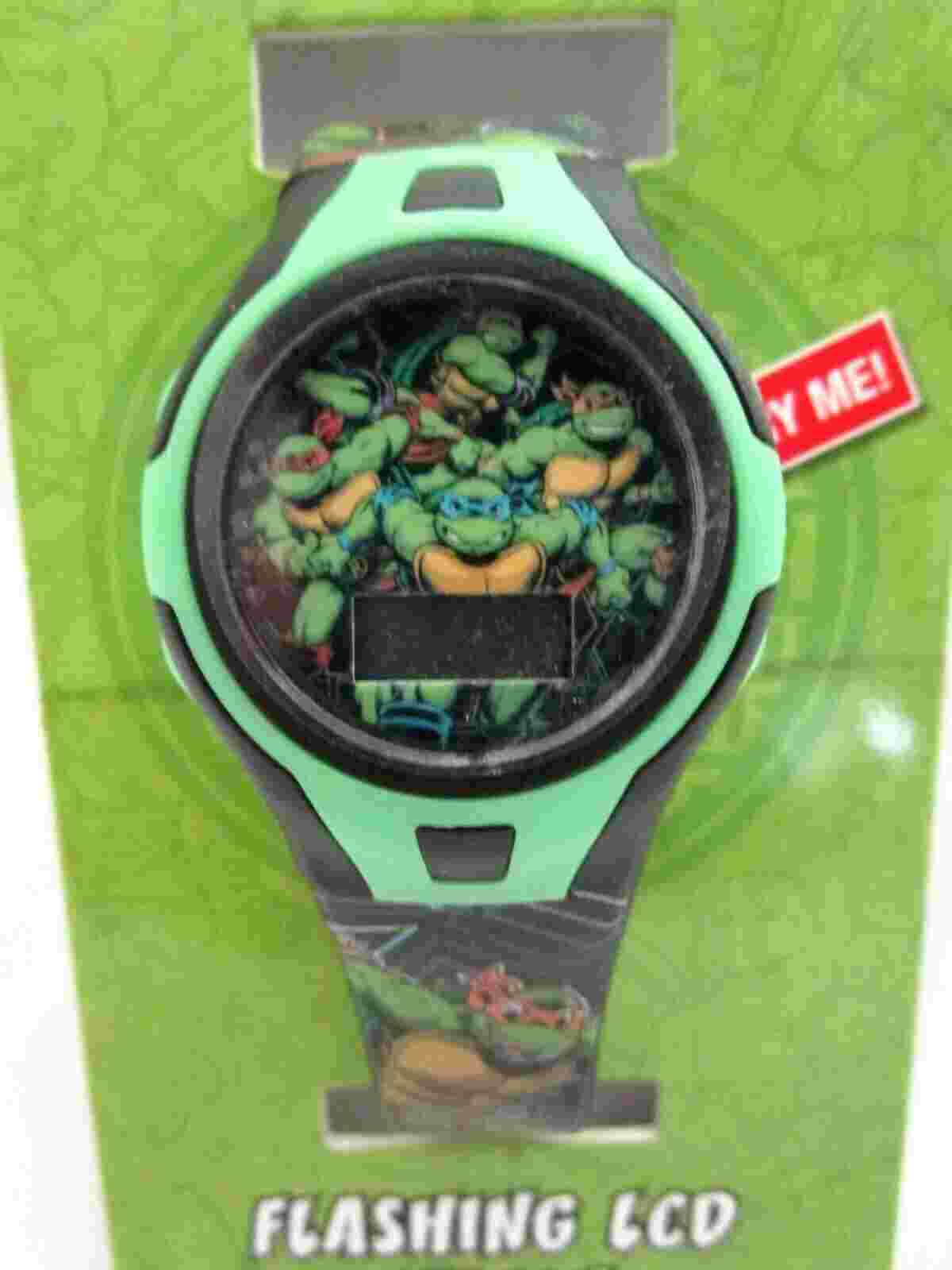 TMNT Teenage Mutant Ninja Turtles Light Up Character Digital LCD Watch-New!