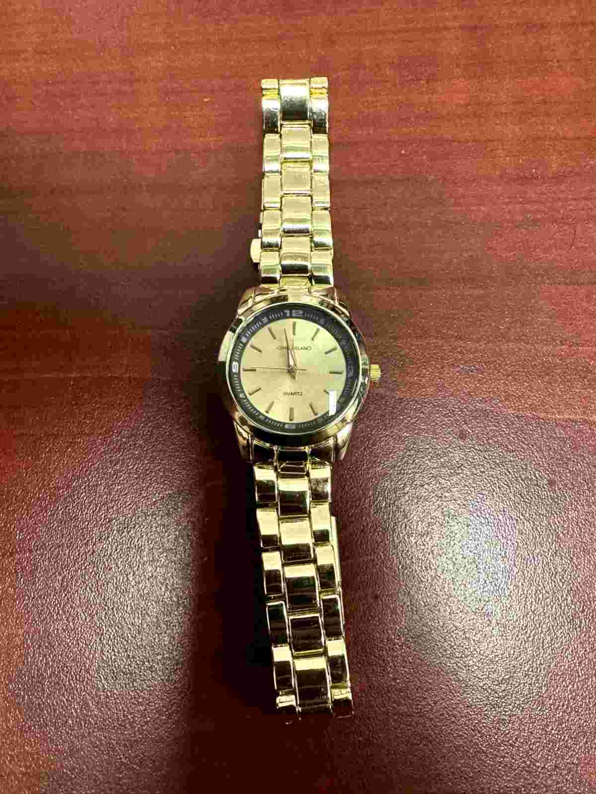 Women's Gino Milano Gold Tone Quartz Watch With New Battery