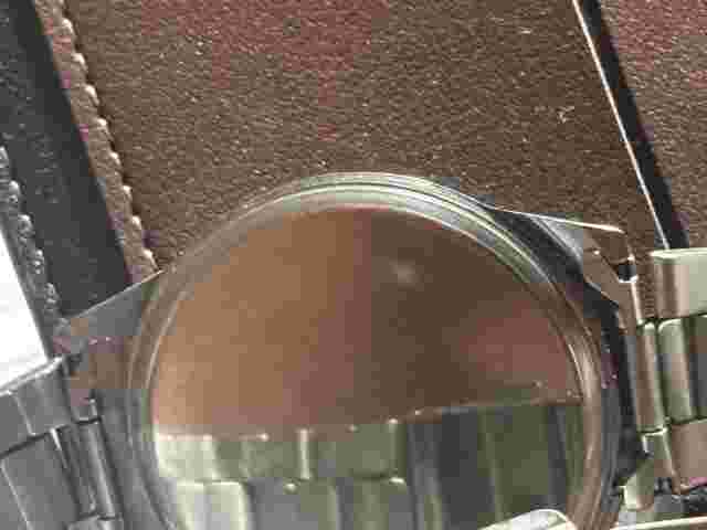 Silver Watch with black face