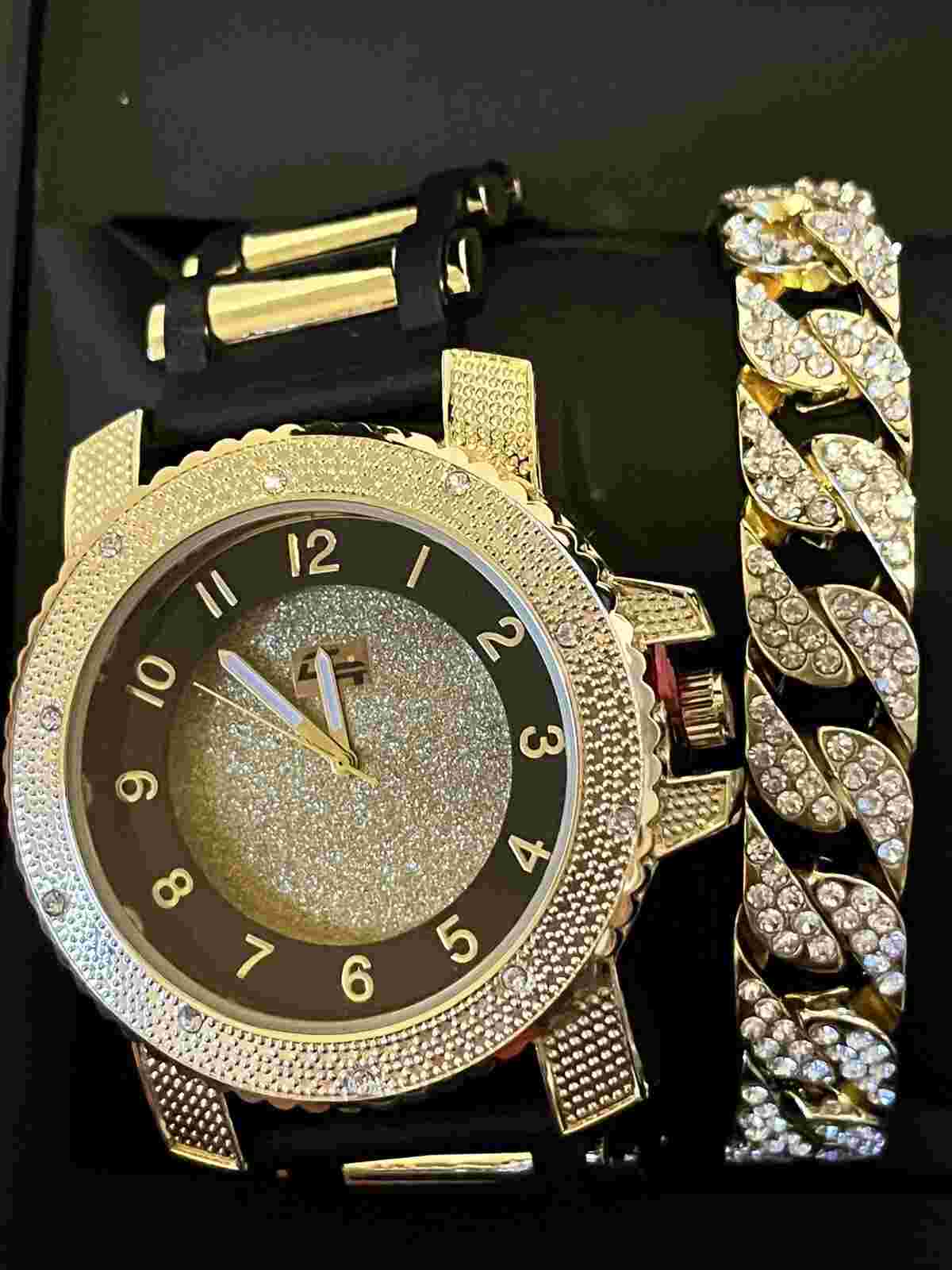 Charles Raymond  New Needs Battery Watch, Bracelet, Ring & Earrings Gift Mens