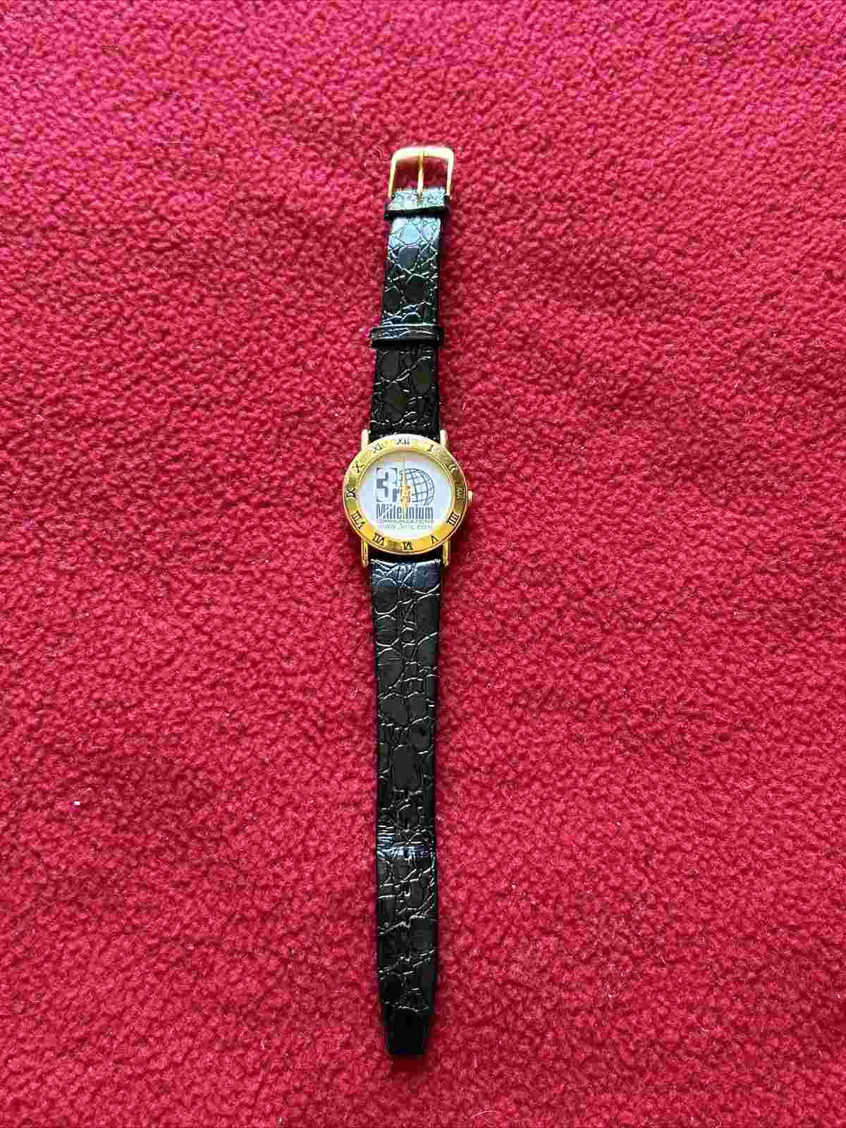 3rd Millennium Communications 3mc 18k Gold Plated Wrist Watch Water Resistant