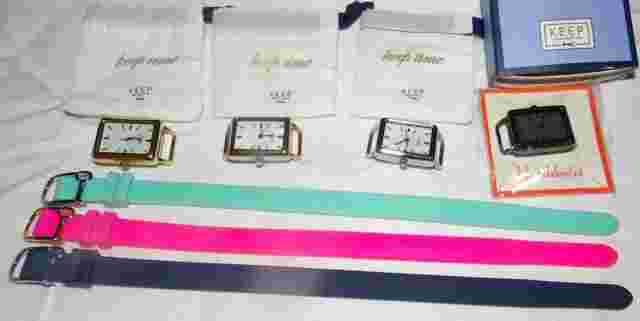 KEEP Collective Lot of 4 Square Face WATCHES and BRACELETS New & Pre-Owned