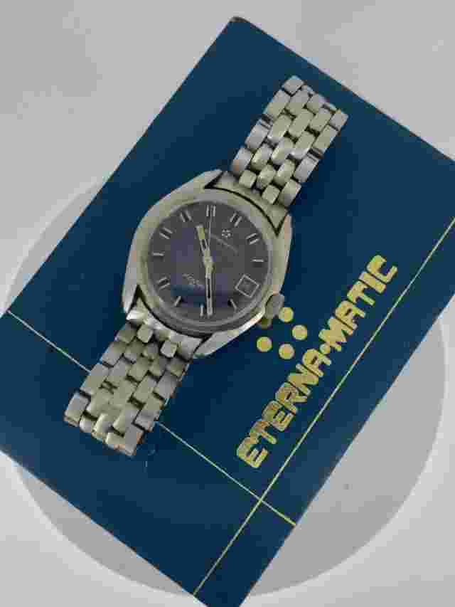 Eterna-matic KonTiki 20 c1968 Automatic Watch, Gay Freres Eterna Bracelet + Box