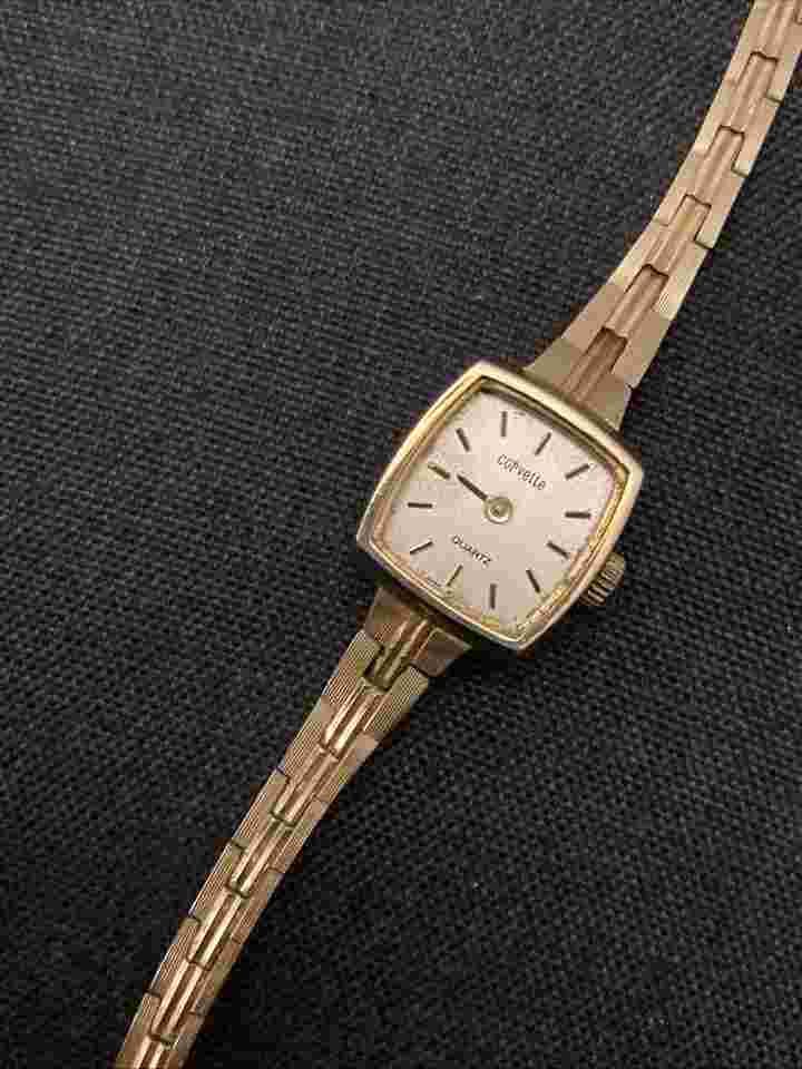 Vintage 'Corvette' Gold Plated Ladies Cocktail Watch - Mechanical , quartz, N/W