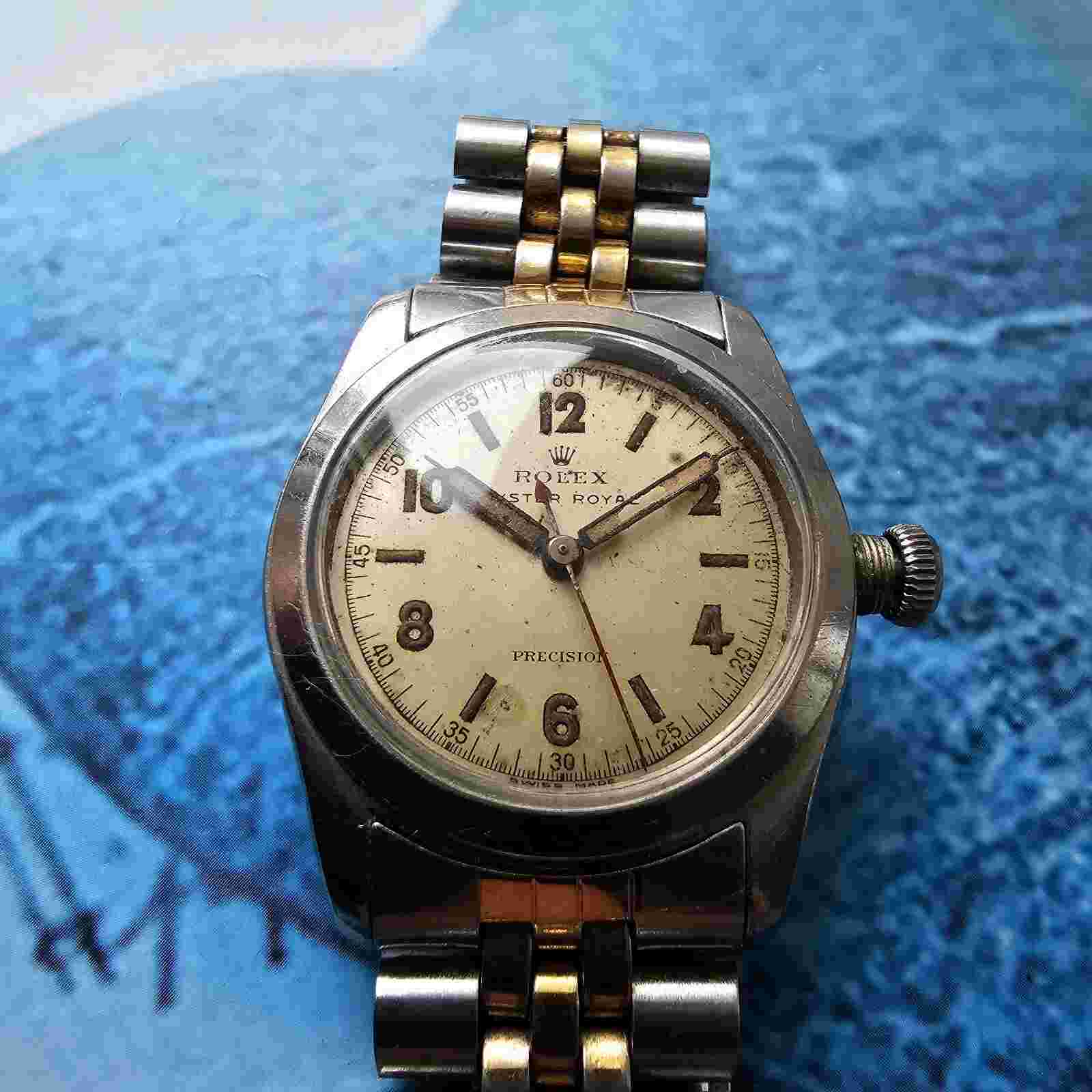 Vintage Rolex Oyster Royal Precision Men's Watch Ref 4220 Working And Serviced!