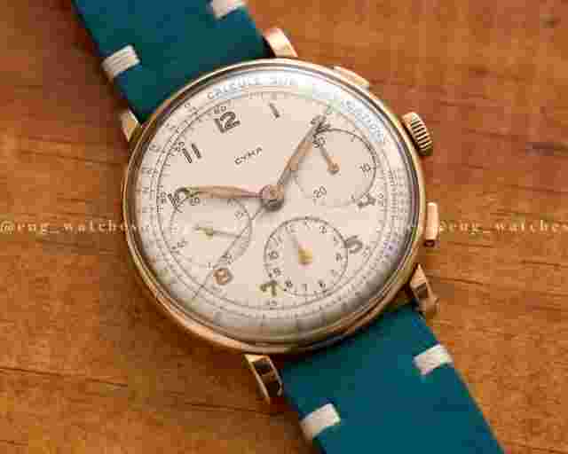 Cyma Chronograph 111 - 18k Gold - Cal. Valjoux 71