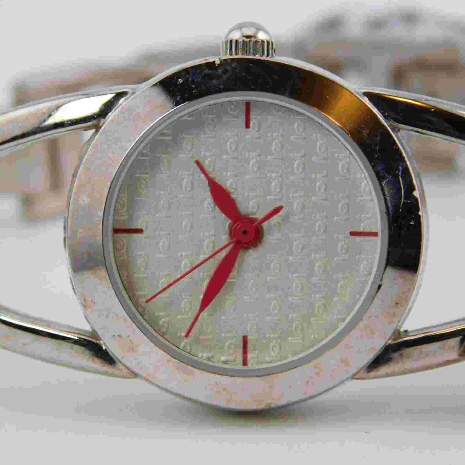 l.e.i. Silver Tone Quartz Analog Women's Watch Sz. 7 1/4" New Battery