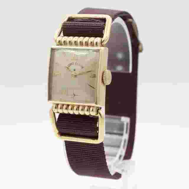 Vintage Lord Elgin Driver's Men's Mechanical Wristwatch 559 USA 14k Gold Filled