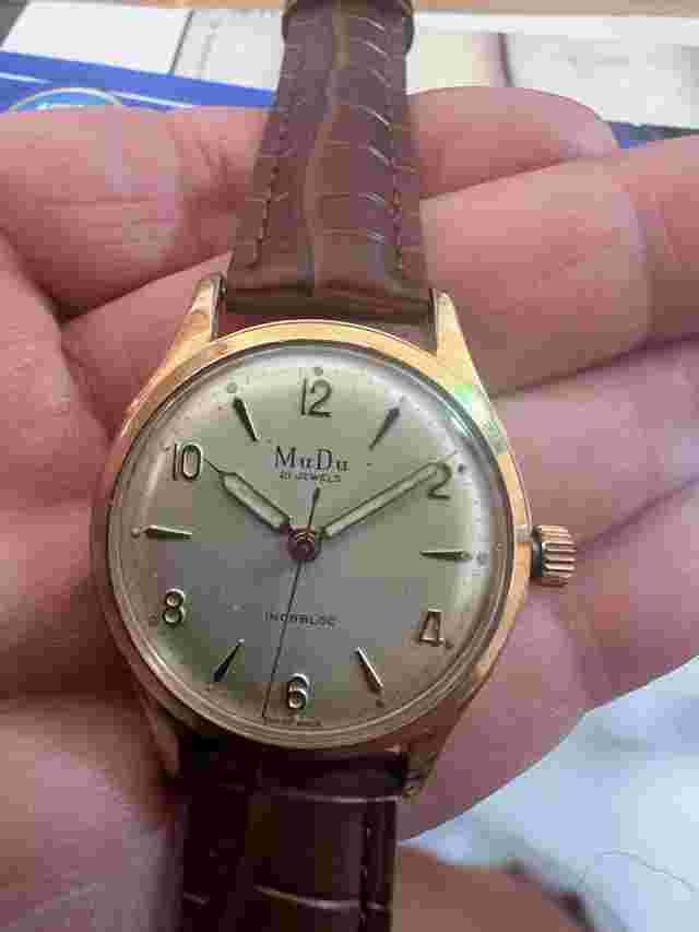 VINTAGE MuDu MECHANICAL MEN WRISTWATCH SWISS MADE