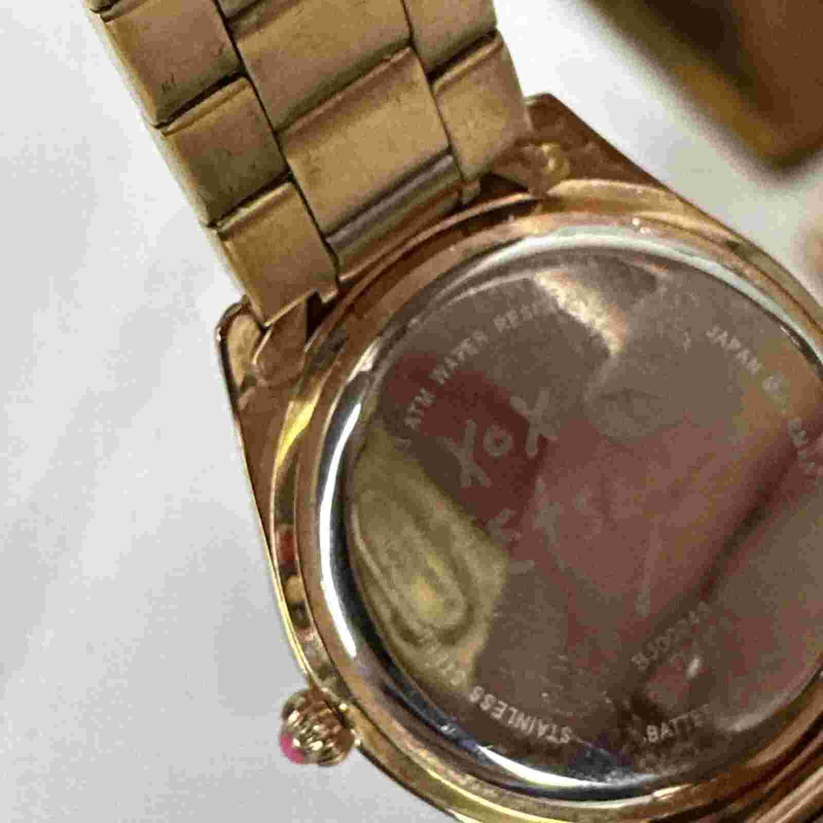 Betsey Johnson Rose Gold & Rhinestone Watch