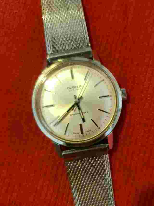 Men's Vintage GUBELIN Swiss Automatic Chronometer Stainless Steel Watch